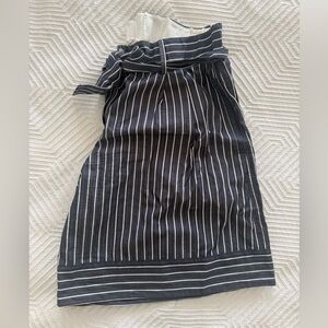 Anthropologie Navy & White Striped Bermuda Shorts